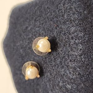 Faux pearl studs